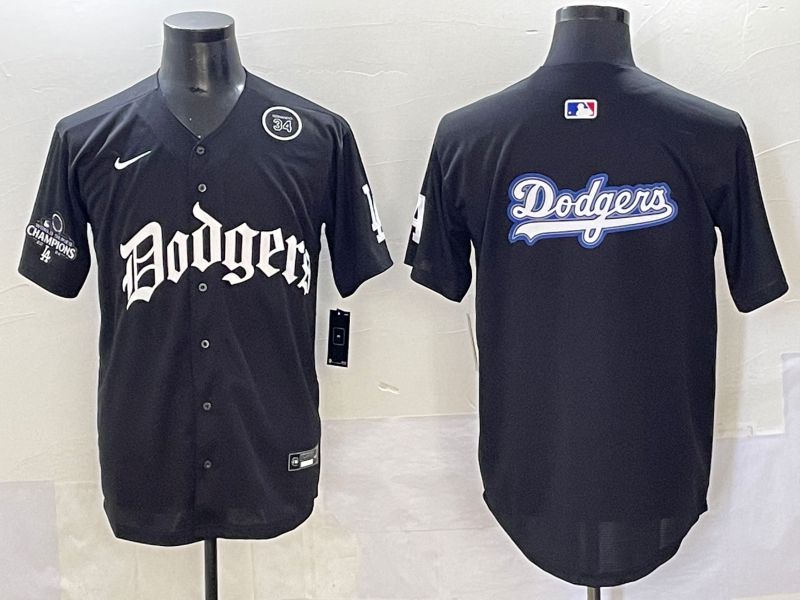 Men 2025 Los Angeles Dodgers Blank Black Seventh generation Joint Name Nike MLB Jersey style 30